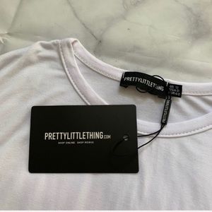 *NWT* Pretty Little Thing Women's White Crop Top